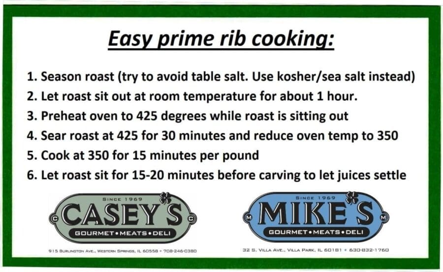 Casey's Easy Prime Rib Cooking Instructions